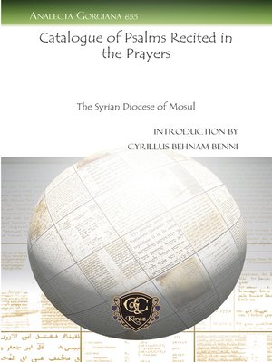 cover image of Catalogue of Psalms Recited in the Prayers